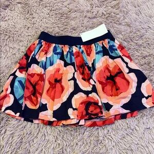 Gymboree Red and Blue Floral Skater Skirt